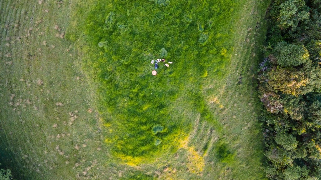 Vista desde un drone de una meseta indígena antigua en el camino nacional del Quindío